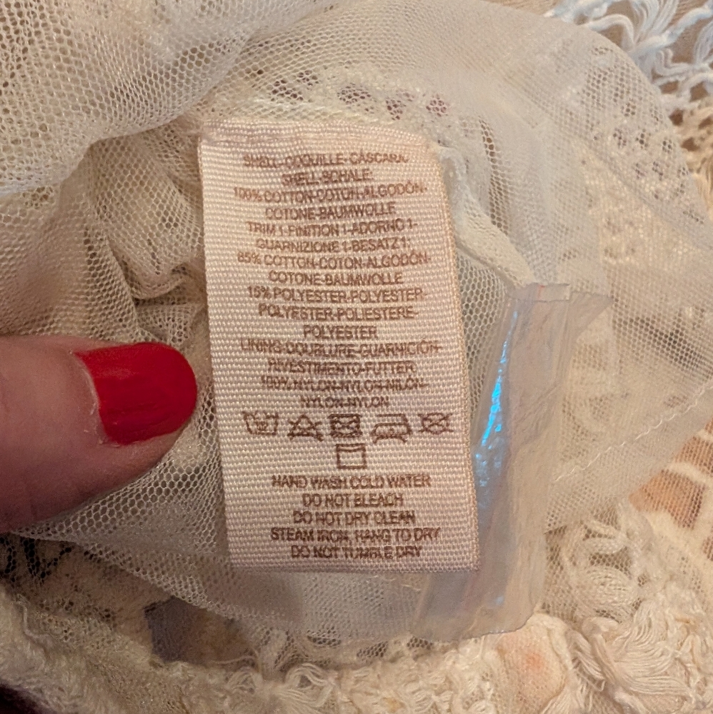 ✨RARE✨ NWOT Free People Vintage Lace Maxi Dress - Picture 16 of 16